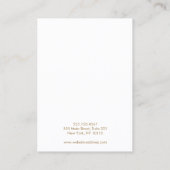 ピンクのラベンダーのウオータカラーのイヤリング表示ホルダー 名刺 (裏面)