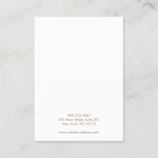 ピンクのラベンダーのウオータカラーのイヤリング表示ホルダー 名刺 (裏面)