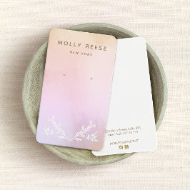 ピンクのラベンダーの水の色の枝のイヤリング