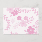 ピンクのラベンダーの花の新婦付添人の招待 インビテーションポストカード (裏面)