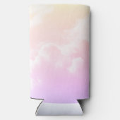 ピンクのラベンダーバタフライベビーシャワー スリム缶クーラー (裏面)