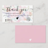 ピンクのラベンダーフローラの水の色の感謝してい順序あなた 名刺 (正面/裏面)