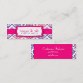 ピンクのラベンダー311蛇足 スキニー名刺 (正面/裏面)