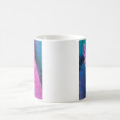 ピンクのラマのマグ コーヒーマグカップ (中央)