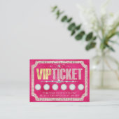 ピンクのラメとダイヤモンド VIP顧客ロイヤルティカード 名刺 (スタンド正面)