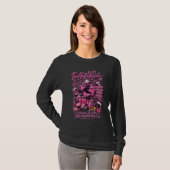 ピンクのラメ入りトラベル・テイスト・ジャーナル 旅好き女子 Tシャツ (正面フル)