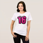 ピンクのラメ トライブレンドTシャツ (正面全面)