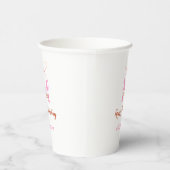 ピンクのラメ リボン 名前 名前入れ イニシャル バースデー 紙コップ (右)