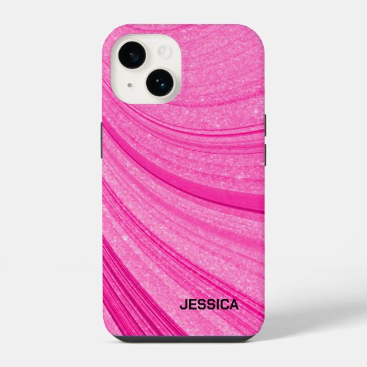 ピンクのラメ iPhoneケース (裏面)