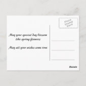 ピンクのランの美しい花。誕生日の希望 ポストカード (裏面)