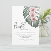 ピンクのランカのトロピカルパラダイス ブライダルシャワー 招待状 (スタンド正面)