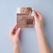 ピンクのランジェリー、婦人服店広告 チラシ (手)