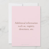 ピンクのランタンランチョンシャワー招待状 招待状 (裏面)