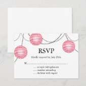 ピンクのランタン RSVP (正面/裏面)