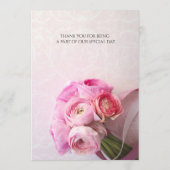 ピンクのランナキュラスの花束 プログラム (裏面)