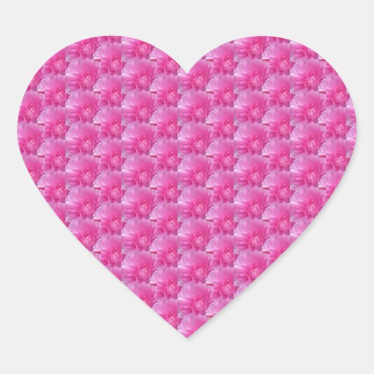 ピンクのランナキュラスモダン- フローラディディング ハートシール (正面)