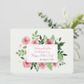 ピンクのランナキュラス花マザーズデイカード カード (スタンド正面)