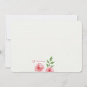 ピンクのランナキュラス花マザーズデイカード カード (裏面)