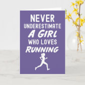 ピンクのランニングカード 女の子のためのランナー かわいいトレーニング カード (黄色い花)