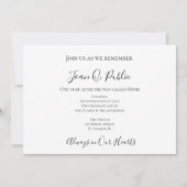 ピンクのラン花茎 年忌法要 招待状 (裏面)