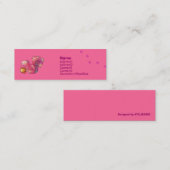 ピンクのリスのプロフィールカード スキニー名刺 (正面/裏面)