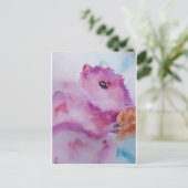 ピンクのリス ポストカード (スタンド正面)