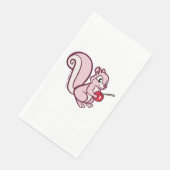 ピンクのリス ロングナプキン (コーナー)