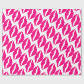 ピンクのリップスティックのバポップ・アートのレンタアート ラッピングペーパー (フラット)