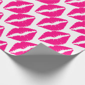 ピンクのリップスティックのバポップ・アートのレンタアート ラッピングペーパー (角)