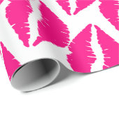 ピンクのリップスティックのバポップ・アートのレンタアート ラッピングペーパー (ロールコーナー)