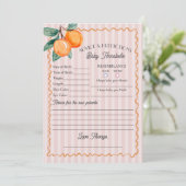ピンクのリトルキューティー シトラスシャワーアドバイス for ベイビー 招待状 (スタンド正面)