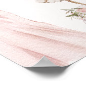 ピンクのリトルバレリーナベイビーシャワーまたは誕生日 ポスター (角)