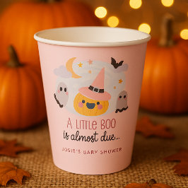 ピンクのリトルブー ハロウィンベビーシャワー 紙コップ