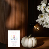 ピンクのリトルブー ボウ ゴースト ハロウィン ベイビー シャワー 招待状