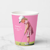 ピンクのリトルプロ：緑の誕生日 紙コップ (正面)