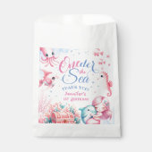 ピンクのリトルマーメイドかわいい海ガール1st誕生日 フェイバーバッグ (正面)
