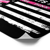 ピンクのリブだけで乳がんと闘う人はいない ポスター (角)