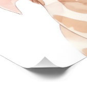 ピンクのリボンがついたかわいいキリン 赤ちゃん女の子の寝室 ポスター (コーナー)