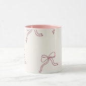 ピンクのリボンが可愛いコーヒーマグ 🎀 マグカップ (中央)