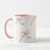 ピンクのリボンが可愛いコーヒーマグ 🎀 マグカップ (左)