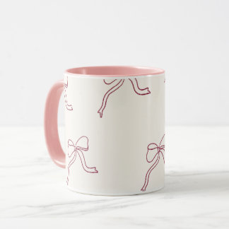ピンクのリボンが可愛いコーヒーマグ 🎀 マグカップ