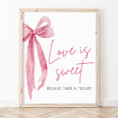 ピンクのリボンが可愛い"Love is Sweet" サイン