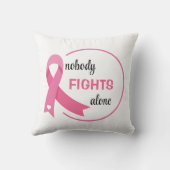 ピンクのリボンだけで戦う人はいない クッション (裏面)