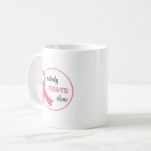 ピンクのリボンだけで戦う人はいない コーヒーマグカップ (正面左)