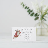 ピンクのリボンとのかわいらしい天使 名刺 (スタンド正面)