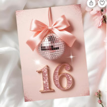 ピンクのリボンとスパークルで祝うSweet Sixteen