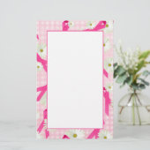 ピンクのリボンとデイジー 便箋 (スタンド正面)