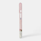 ピンクのリボンとバラ iPhone 16ケース (左側面)