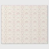 ピンクのリボンと弓のヴィンテージインスパイアギフトラッピング ラッピングペーパー (フラット)