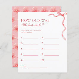 ピンクのリボンと弓 いくつだったのか? 結婚式のゲーム